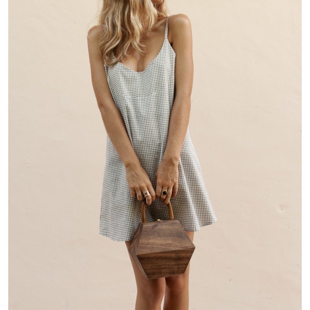 Posse The Label Kai Gingham Cotton Mini Dress